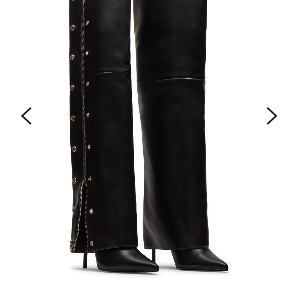 Steve Madden Knee High Boots. Fold over zipper studded boots. NWT. Size 9
